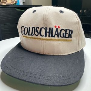 Vintage 90s Goldschlager Liqueur Yikes Strap Back Cap